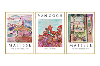 $3 tableaux - Matisse et Vincent Van Gogh