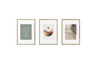 $3 tableaux en bois massif