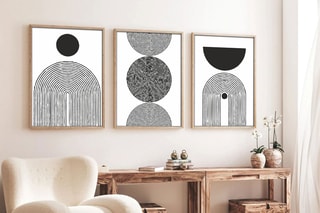 $3 peintures décoratives encadrées en MDF Olympe2 - 50 x 70 cm