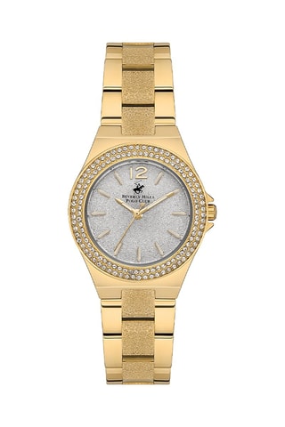 $Montre à quartz en acier et céramique - Doré