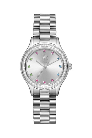 $Montre à quartz en acier et céramique - Argenté et doré rose