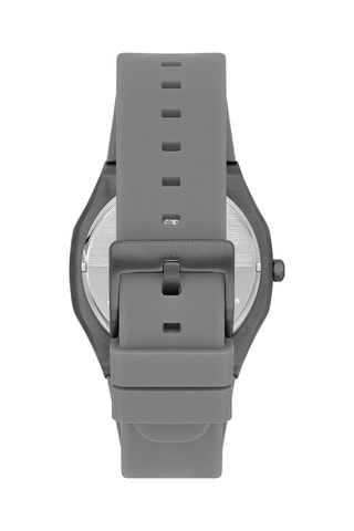 $Montre automatique en silicone et céramique - Gris et noir