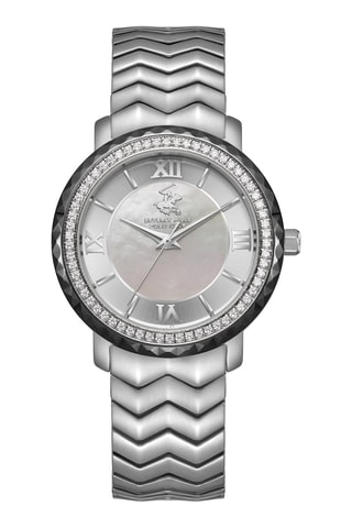 $Montre à quartz en alliage et céramique - Argenté et gris