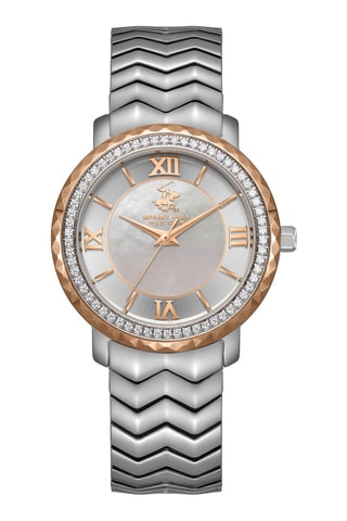 $Montre à quartz en alliage et céramique - Argenté et doré