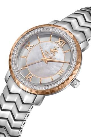 $Montre à quartz en alliage et céramique - Argenté et doré
