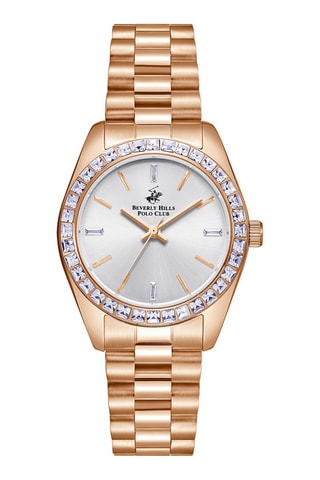 $Montre à quartz en alliage - Doré rose et gris