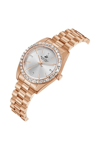 $Montre à quartz en alliage - Doré rose et gris