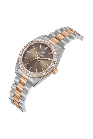 $Montre à quartz en alliage - Argenté et marron