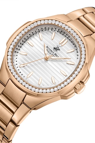 $Montre à quartz en alliage - Doré rose et blanc