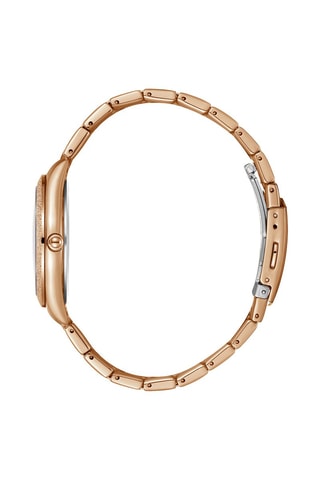 $Montre à quartz en alliage et diamant - Doré rose et bordeaux