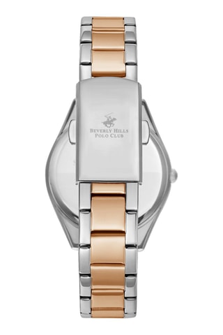 $Montre à quartz en alliage et diamant - Argenté et doré rose