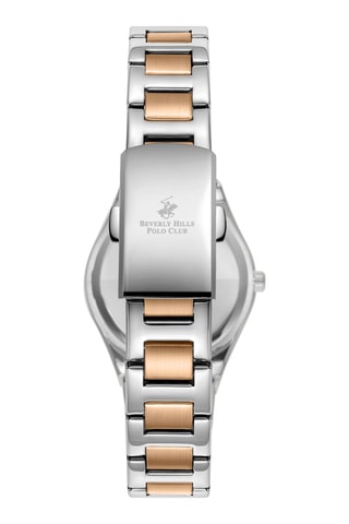 $Montre à quartz en alliage et diamant - Argenté et doré rose