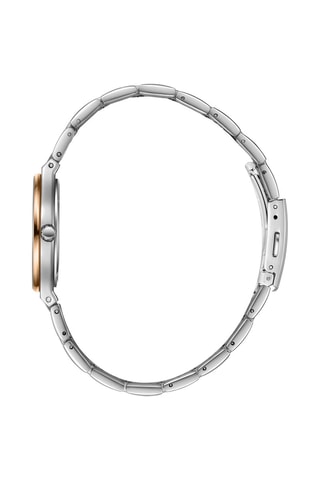 $Montre à quartz en alliage et diamant - Argenté et doré rose