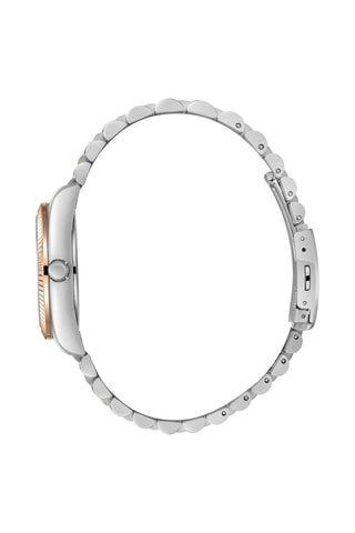 $Montre à quartz en alliage et diamant - Argenté et doré rose