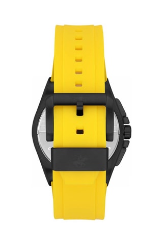 $Montre à quartz en silicone - Tachymètre - Jaune et noir