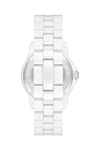 $Montre à quartz en acier - Blanc et argenté
