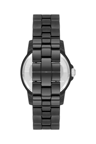 $Montre à quartz en acier - Noir et doré rose
