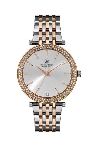 $Montre à quartz en acier - Argenté et doré rose 
