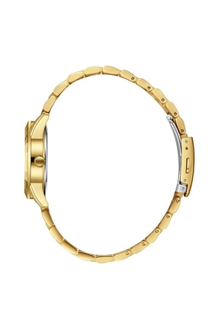 $Montre à quartz en acier, céramique, diamant et nacre - Doré