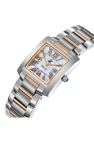 $Montre à quartz en acier, céramique et nacre - Argenté et doré