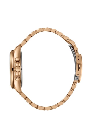 $Montre à quartz en acier, céramique et diamant - Rose gold et gris