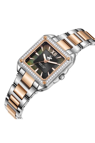 $Montre à quartz en acier et céramique - Argenté et doré