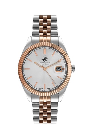 $Montre à quartz en alliage - Argenté et doré rose