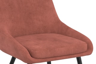 $2 chaises Olivia - Terracotta et noir