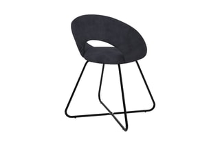$2 chaises Malone - Gris foncé et noir