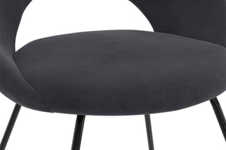 $2 chaises Malone - Gris foncé et noir