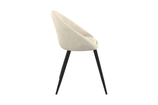 $2 chaises Dory - Crème et noir