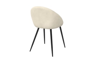 $2 chaises Dory - Crème et noir