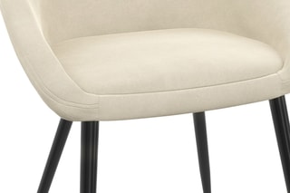 $2 chaises Dory - Crème et noir