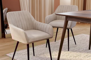 $2 chaises Ariana - Taupe et noir