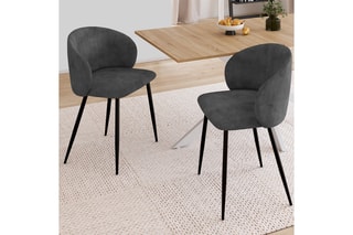 $2 chaises Léona - Gris foncé