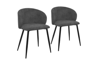 $2 chaises Léona - Gris foncé