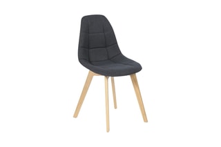 $2 chaises Gabriella - Anthracite et naturel