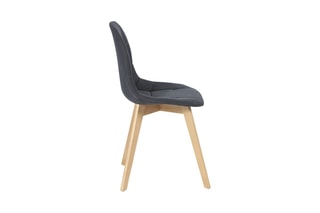 $2 chaises Gabriella - Anthracite et naturel