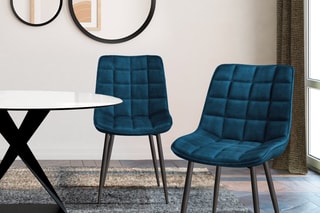 $2 chaises Melinda - Bleu canard