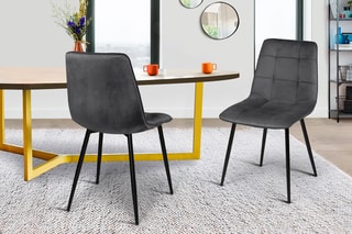 $2 chaises Linda - Gris foncé