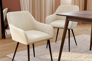 $2 chaises Ariana - Crème et noir