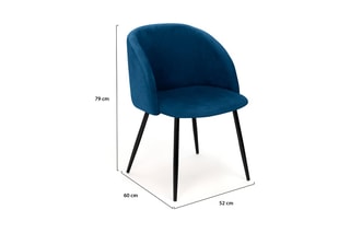 $2 chaises Nina -  Bleu canard