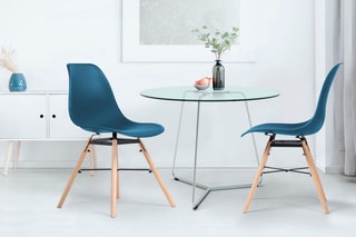 $2 chaises Arkken - Bleu et naturel