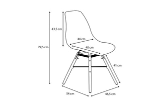 $2 chaises Arkken - Bleu et naturel