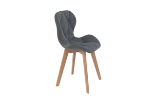$2 chaises Gladys - Gris et naturel