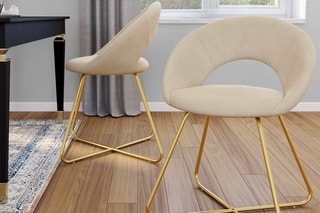 $2 chaises Malone - Crème et doré