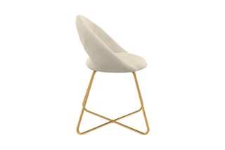 $2 chaises Malone - Crème et doré