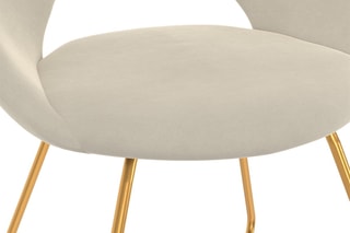 $2 chaises Malone - Crème et doré