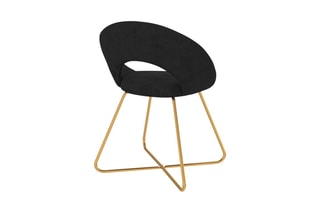 $2 chaises Malone - Noir et doré