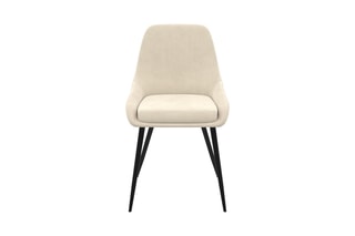 $2 chaises Olivia - Beige et noir